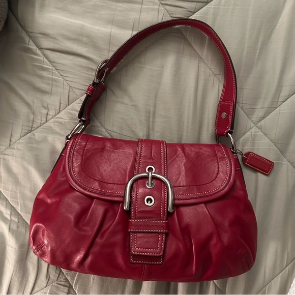 Coach Red Soho Bag - Picture 1 of 8